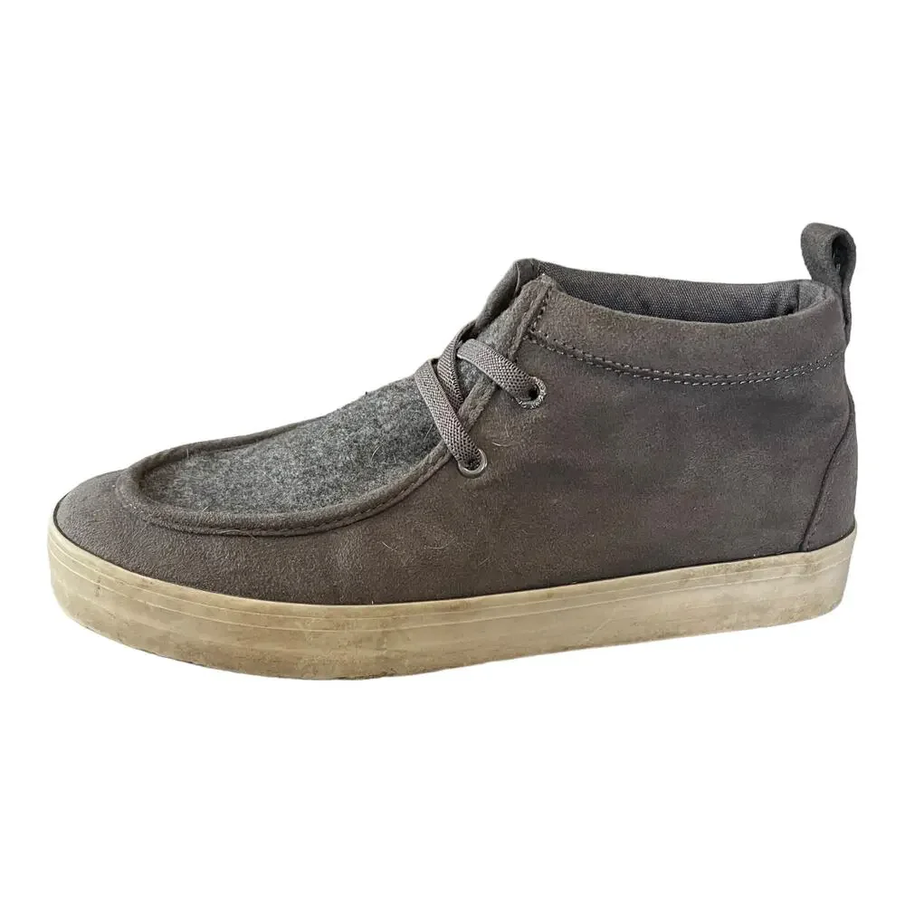 Old Navy Boys High Top Faux Suede Elastic Lace Sneakers Shoes Koalabee Size 6